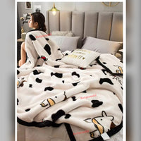 Selimut Bulu Halus Dewasa 150x200 cm Polyester Lembut Motif Stylish
