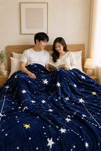 Selimut Bulu Halus Jumbo 200x230 cm Polyester Lembut Tebal Motif Dewasa