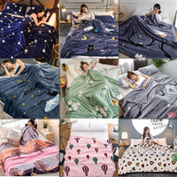 Selimut Dewasa Bulu Halus 180x200 cm Polyester Lembut Stylish