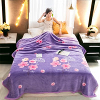 Selimut Dewasa Bulu Halus Jumbo 200x230 cm Polyester Lembut Tebal Motif Stylish
