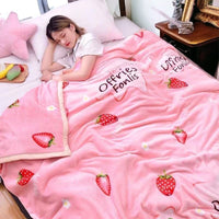 Selimut Bulu Halus Dewasa 150x200 cm Polyester Lembut Motif Stylish