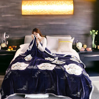 Selimut Bulu Halus Dewasa Jumbo 200x230 cm Polyester Lembut Tebal Motif Stylish
