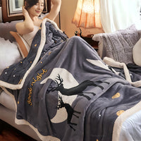 Selimut Bulu Halus Dewasa 180x200 cm Polyester Lembut Motif Stylish