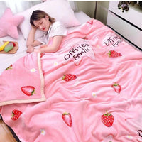 Selimut Bulu Halus Dewasa 150x200 cm Polyester Lembut Motif Stylish