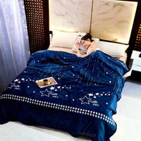 Selimut Bulu Halus Dewasa 150x200 cm Polyester Lembut Motif Stylish