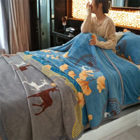 Selimut Bulu Halus King 180x200 cm Polyester Motif Dewasa Elegan