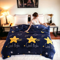Selimut Bulu Halus Dewasa 150x200 cm Polyester Lembut Motif Stylish