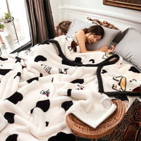 Selimut Bulu Halus Dewasa 150x200 cm Polyester Lembut Motif Stylish