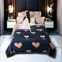 Selimut Bulu Halus Dewasa 180x200 cm Polyester Lembut Motif Stylish