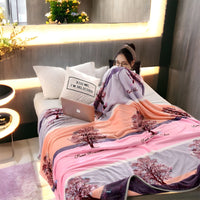 Selimut Bulu Halus Dewasa 180x200 cm Polyester Lembut Motif Stylish