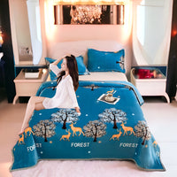 Selimut Bulu Halus Dewasa 150x200 cm Polyester Lembut Motif Stylish