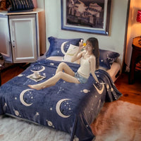 Selimut Bulu Halus Jumbo 200x230 cm Polyester Lembut Tebal Motif Dewasa
