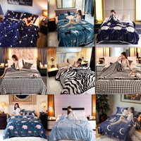 Selimut Bulu Halus Dewasa Jumbo 200x230 cm Polyester Lembut Tebal Motif Stylish