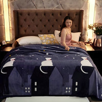Selimut Bulu Halus Dewasa 150x200 cm Polyester Lembut Motif Stylish