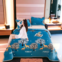 Selimut Bulu Halus Dewasa 140x200 cm Polyester Lembut Motif Stylish