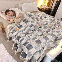 Selimut Bulu Halus Dewasa 150x200 cm Polyester Lembut Motif Stylish