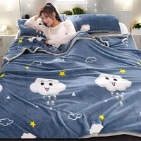Selimut Bulu Halus Dewasa 150x200 cm Polyester Lembut Motif Stylish