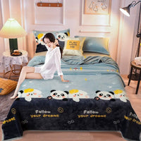 Selimut Bulu Halus Dewasa 150x200 cm Polyester Lembut Motif Stylish