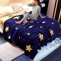 Selimut Bulu Halus Dewasa 140x200 cm Polyester Lembut Motif Stylish
