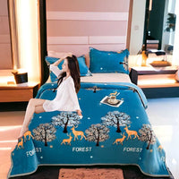 Selimut Bulu Halus Dewasa 150x200 cm Polyester Lembut Motif Stylish