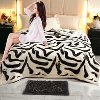 Selimut Bulu Halus Dewasa 180x200 cm Polyester Lembut Motif Stylish