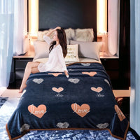 Selimut Bulu Halus Dewasa 180x200 cm Polyester Lembut Motif Stylish