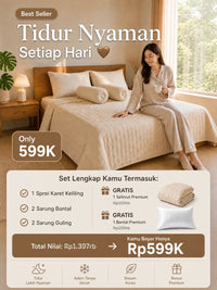LÉORA Set Ultra Soft (180x200) - GRATIS Bed Cover + GRATIS Bantal Premium