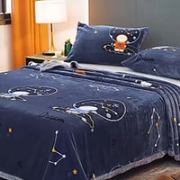 Selimut Dewasa Bulu Halus 180x200 cm Polyester Tebal Lembut Elegan