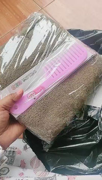 Paket Hemat 3 Handuk 70x140 cm Katun 100% 340 GSM Lembut Daya Serap Tinggi Bonus Sisir
