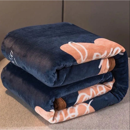 Selimut Bulu Halus Dewasa 180x200 cm Polyester Lembut Motif Stylish